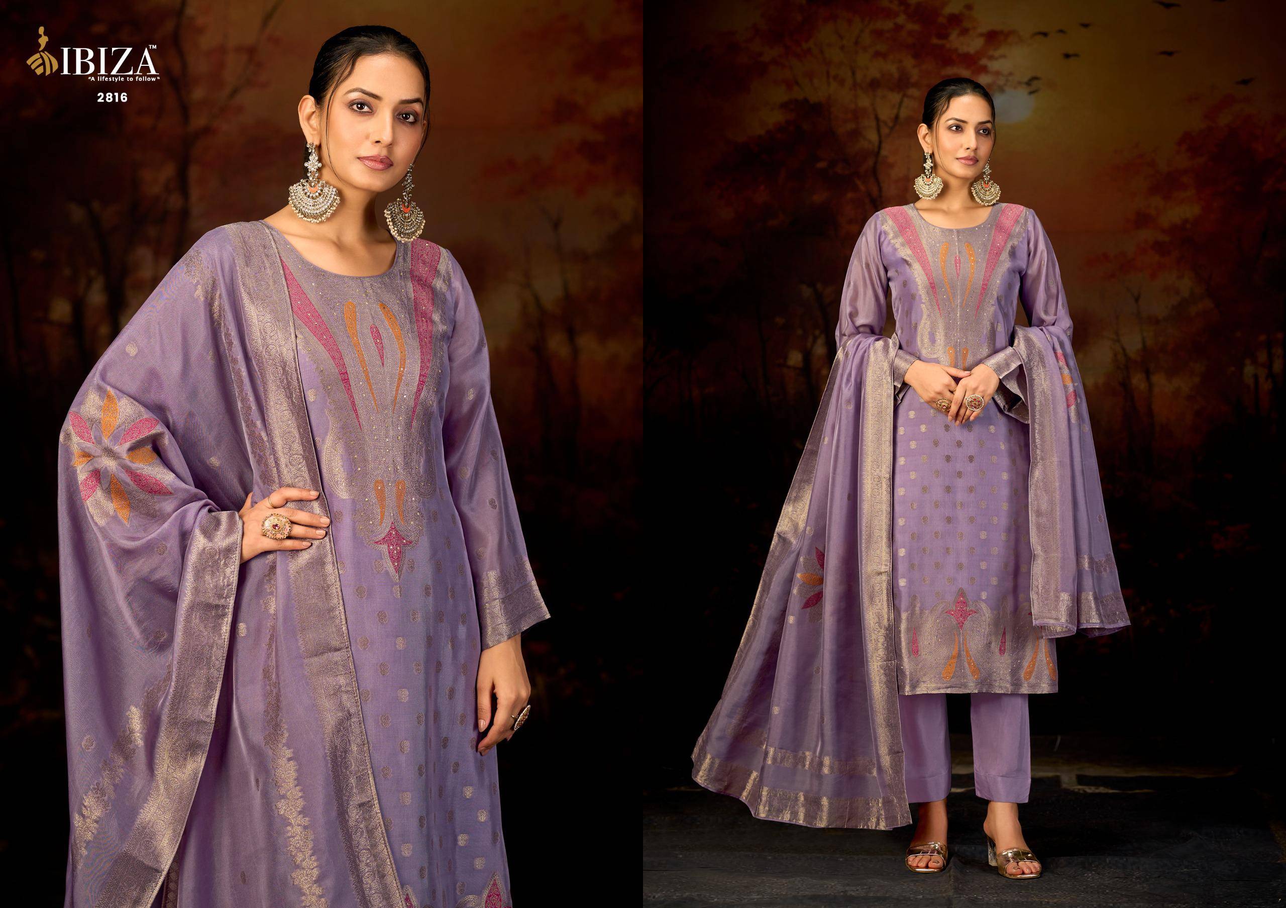 NAZUK By IBIZA 2811 To 2816 Series Beautiful Festive Suits Stylish Colorful Fancy Casual Wear JACQUARD Dresses At Wholesale Price